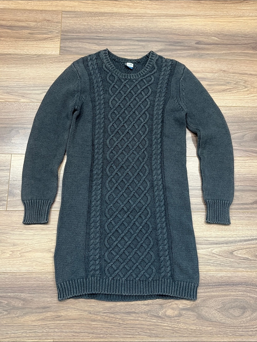 Kavu Avondale Cable Knit Sweater Dress in Gray Size Medium
